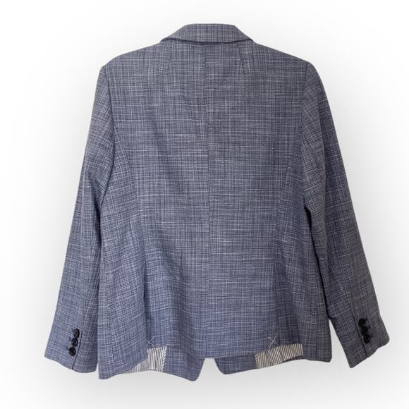 NEW TALBOT Double Tweed Blue Button Businss Casaul Blazer Jacket SZ 12 - Picture 5 of 7
